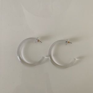 Clear and gold earrings!